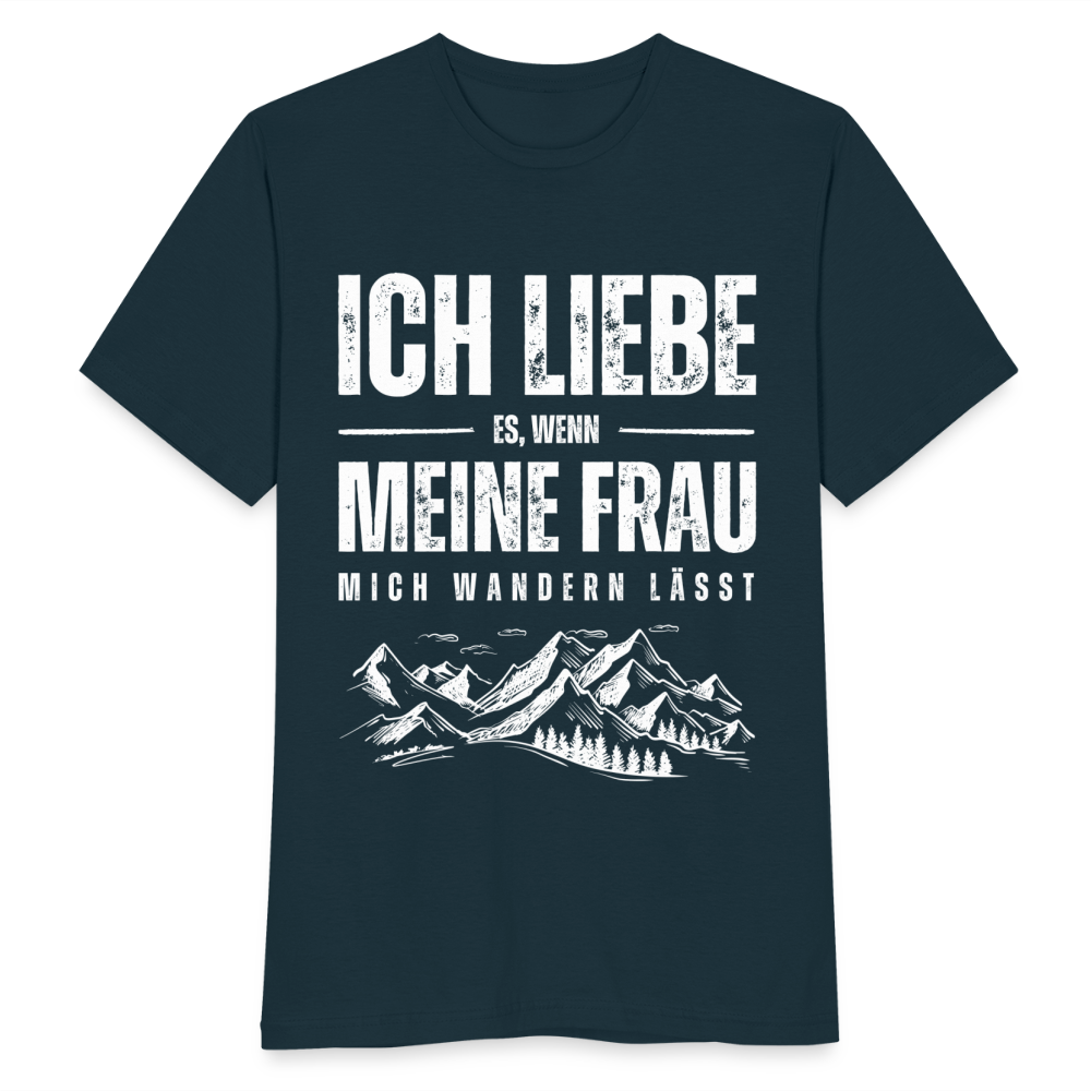 Männer T-Shirt "Ich liebe es, wenn meine Frau mich wandern lässt" - Navy