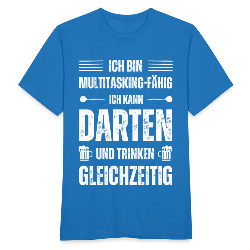 Männer T-Shirt "Ich kann Darten und Trinken gleichzeitig" - Royalblau