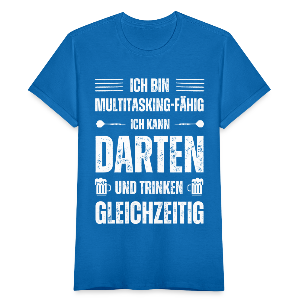 Frauen T-Shirt "Ich kann Darten und Trinken gleichzeitig" - Royalblau