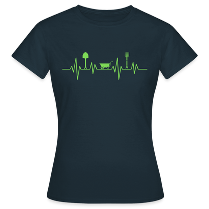 Frauen T-Shirt "Garten Elemente im Herzschlag" - Navy