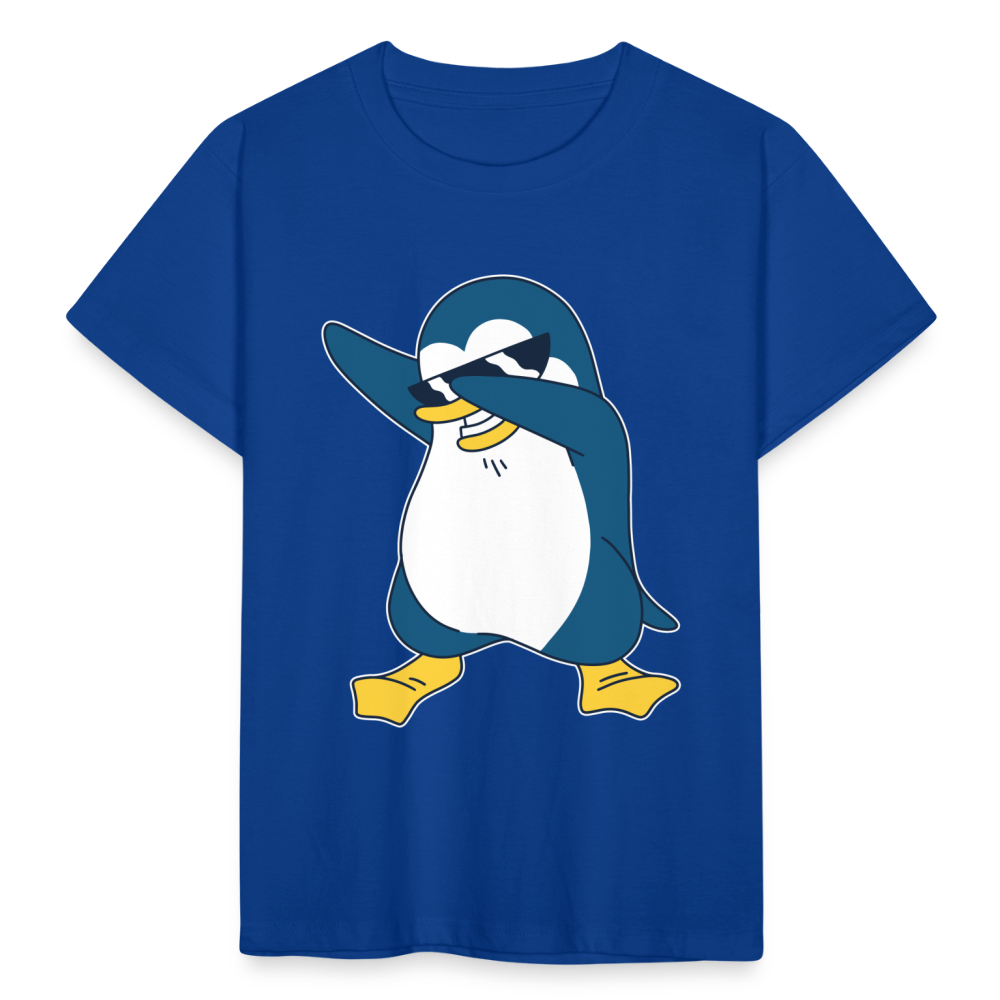 Kinder T-Shirt "Cooler Pinguin mit Sonnenbrille" - Royalblau