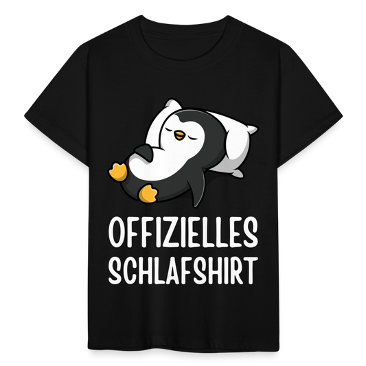 Kinder T-Shirt "Offizielles Schlafshirt" - Schwarz