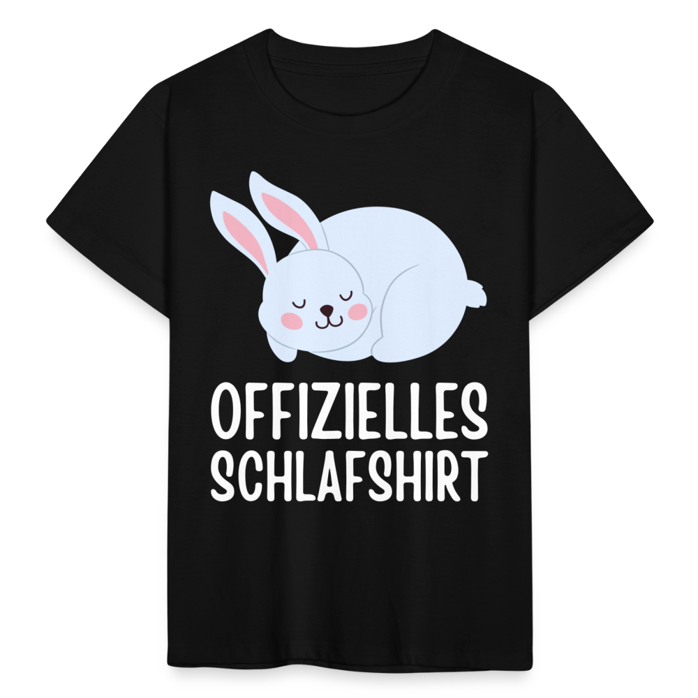 Kinder T-Shirt "Offizielles Schlafshirt" - Schwarz