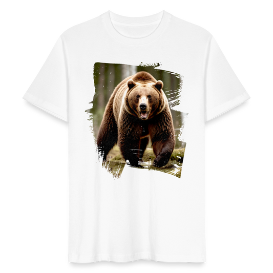 Männer Bio-T-Shirt "Majestätischer Bär" - weiß