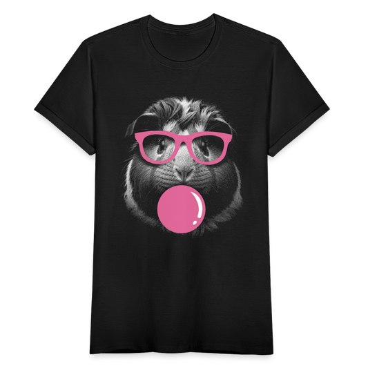 Frauen T-Shirt "Lustiges Meerschweinchen" - Schwarz
