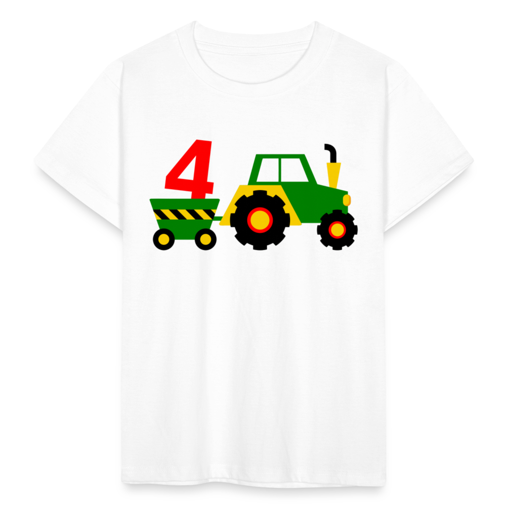 Kinder T-Shirt "4 Jahre" - weiß