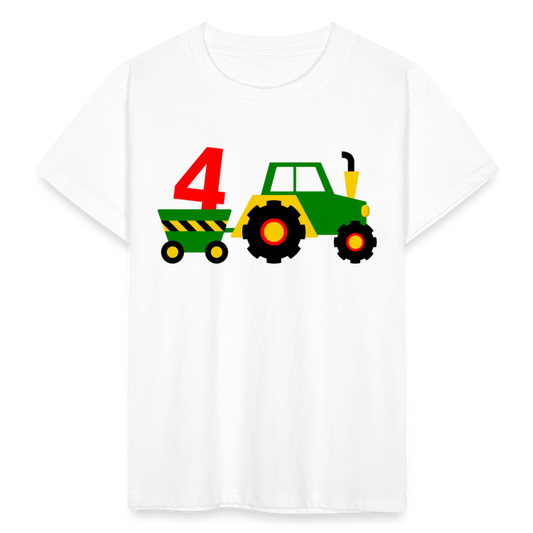 Kinder T-Shirt "4 Jahre" - weiß