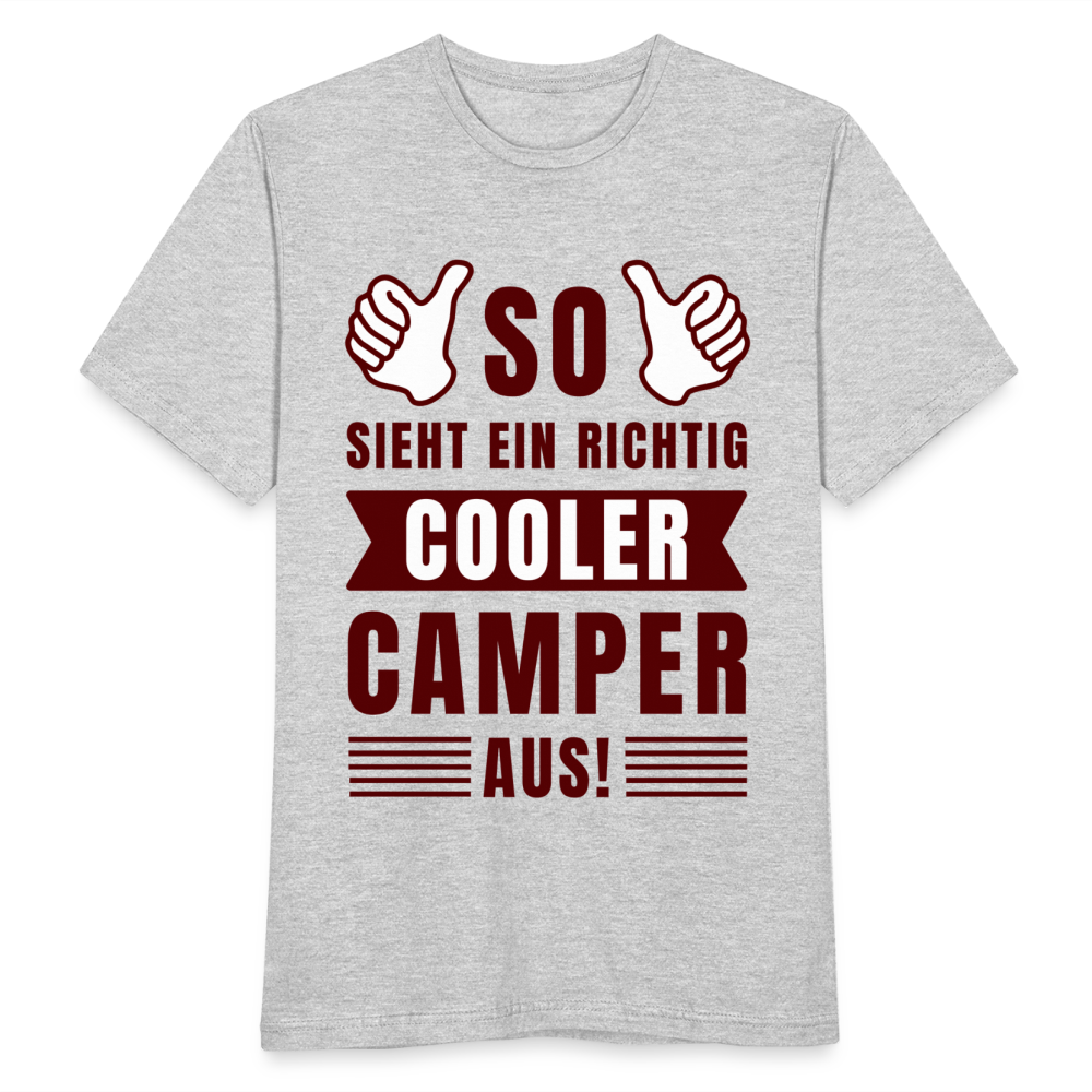 Männer T-Shirt "So sieht ein richtig cooler Camper aus" - Grau meliert