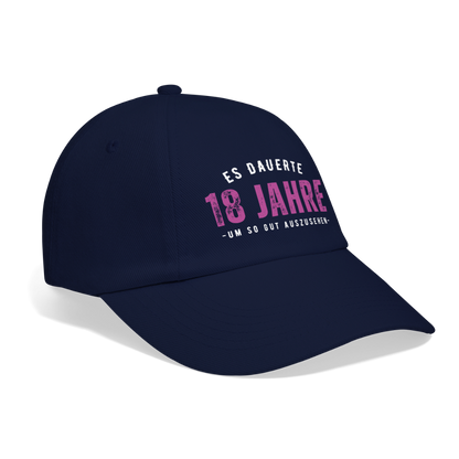 Cap "Es dauerte 18 Jahre um so gut auszusehen" (Für Frauen) - Blau/Blau
