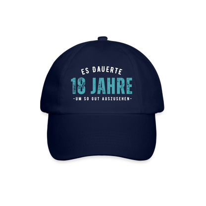 Cap "Es dauerte 18 Jahre um so gut auszusehen" (Für Männer) - Blau/Blau