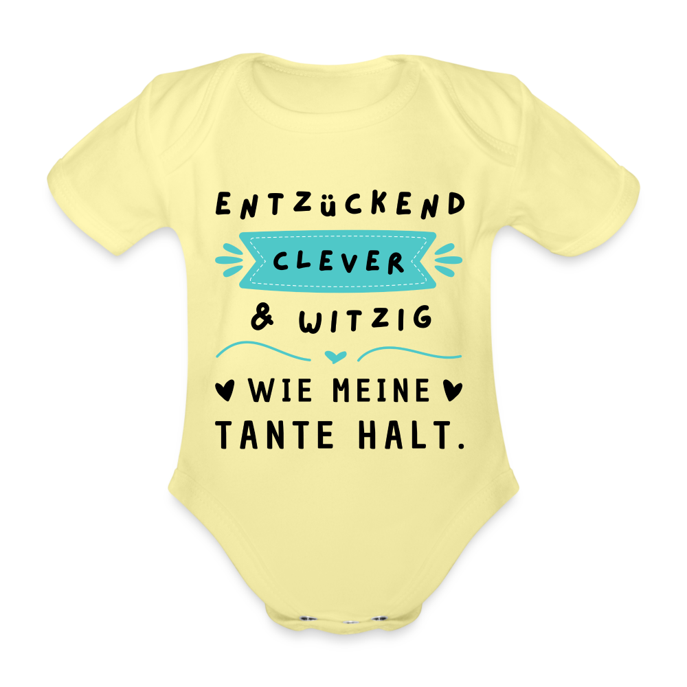 Baby Body "Entzückend, clever und witzig. Wie meine Tante halt" - Hellgelb