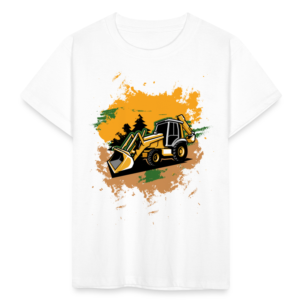 Kinder T-Shirt "Cooles Bagger Design" - weiß