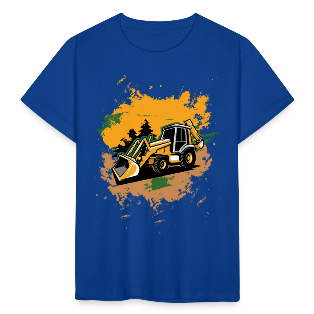 Kinder T-Shirt "Cooles Bagger Design" - Royalblau