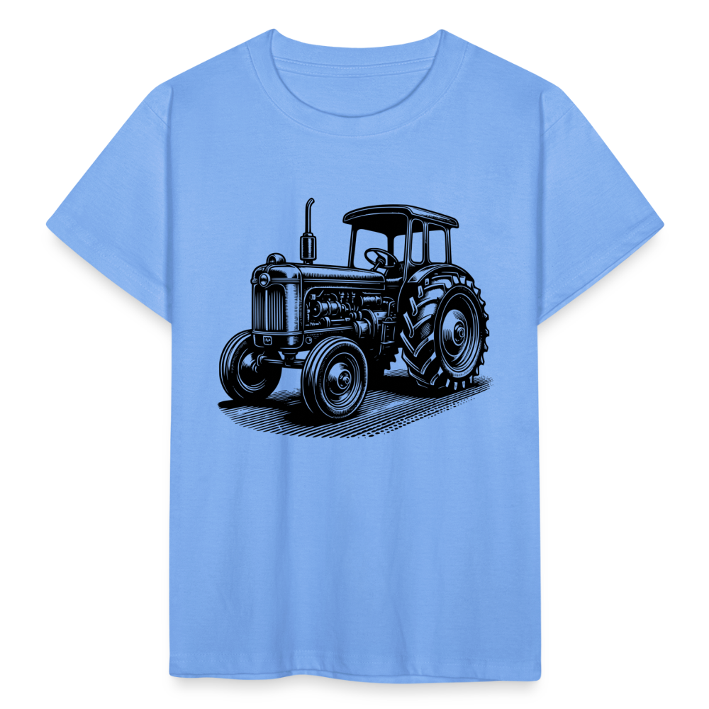 Kinder T-Shirt "Traktor Zeichnung" - Himmelblau