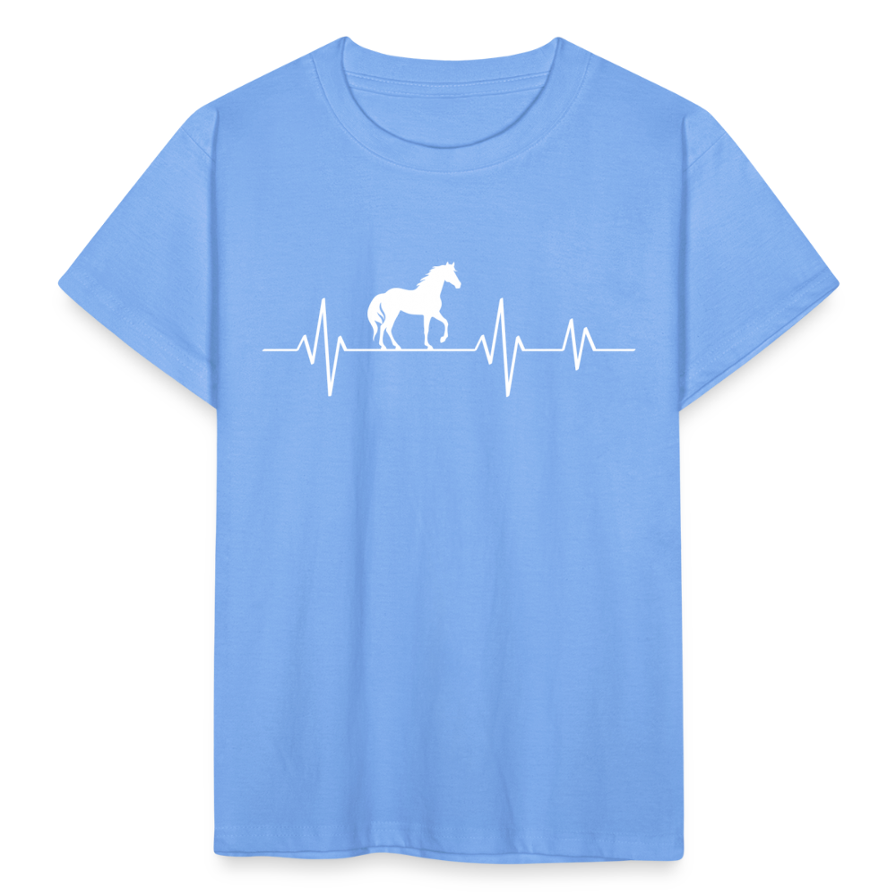 Kinder T-Shirt "Pferd im Herzschlag" - Himmelblau