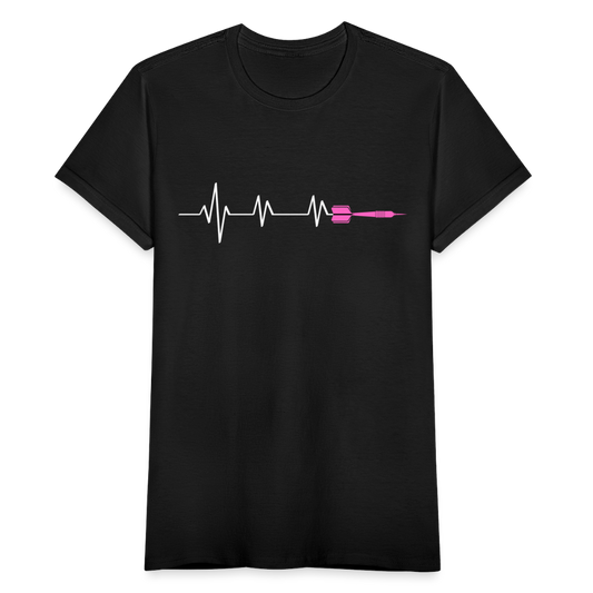 Frauen T-Shirt "Dart im Herzschlag" - Schwarz