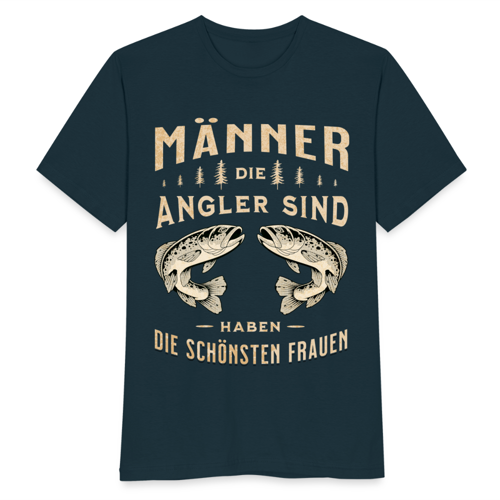 Männer T-Shirt "Männer, die Angler sind, haben die schönsten Frauen" - Navy