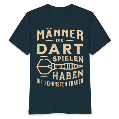 Männer T-Shirt "Männer, die Dart spielen, haben die schönsten Frauen" - Navy