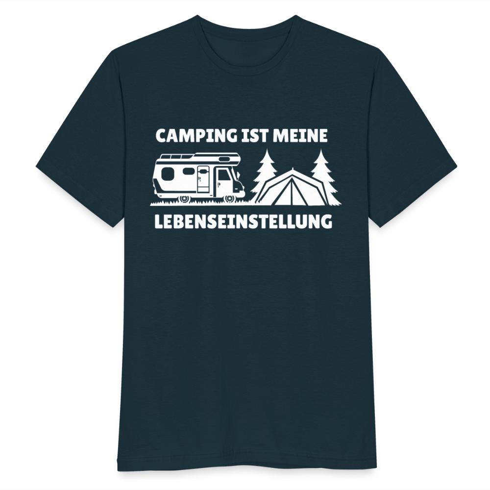 Männer T-Shirt "Camping ist meine Lebenseinstellung" - Navy