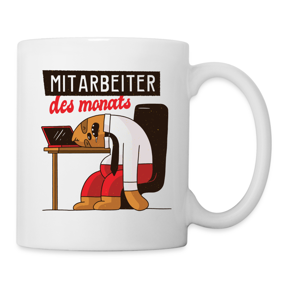 Tasse "Mitarbeiter des Monats" - weiß