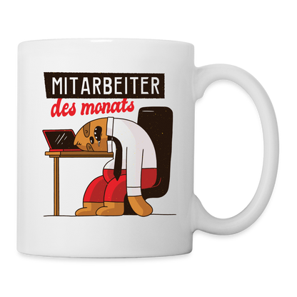Tasse "Mitarbeiter des Monats" - weiß