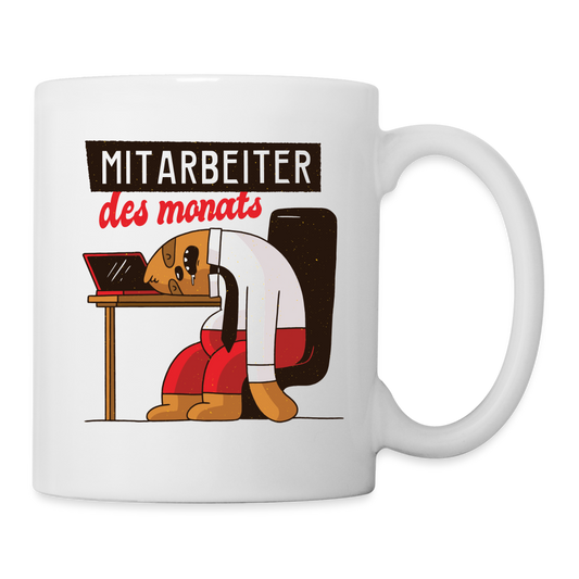 Tasse "Mitarbeiter des Monats" - weiß