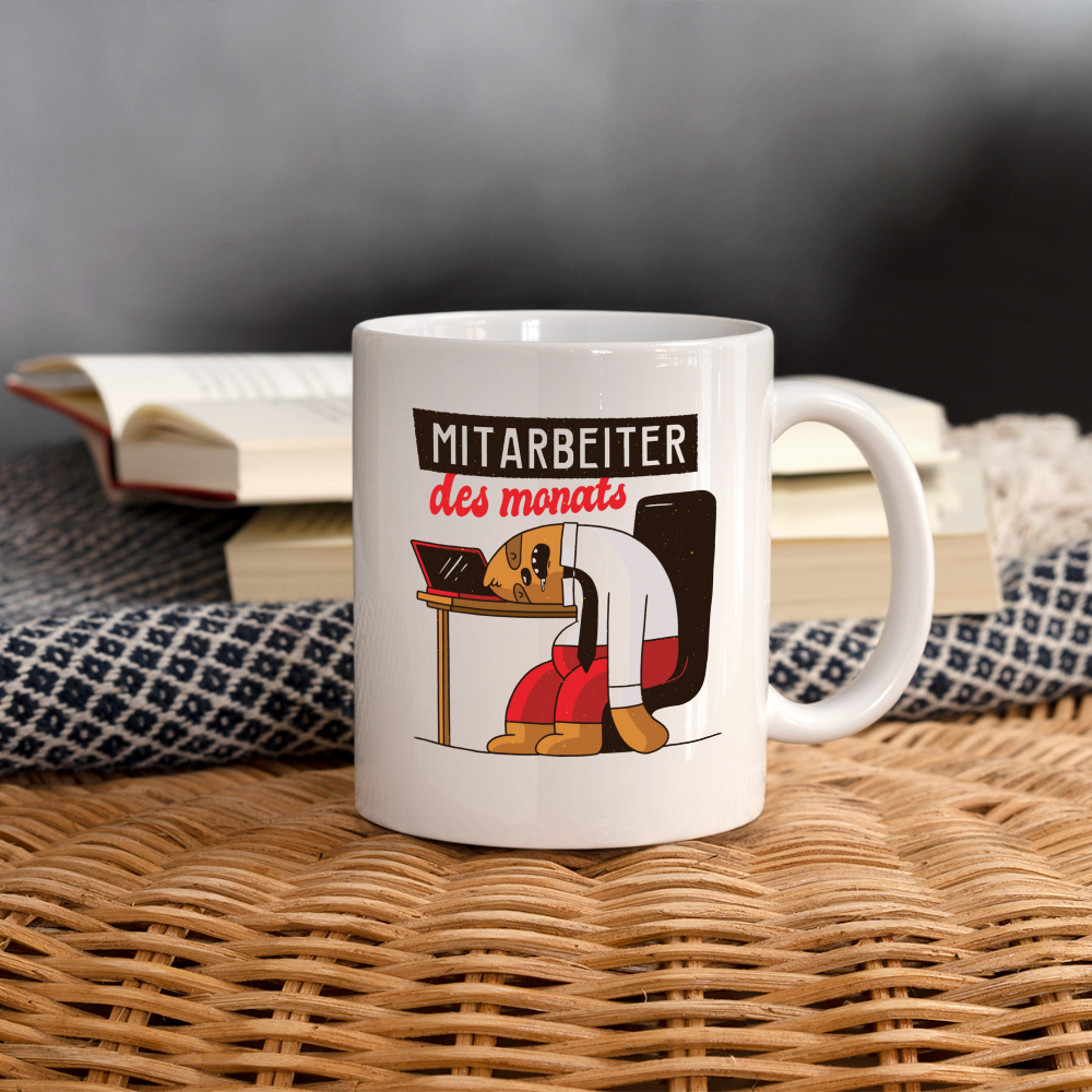 Tasse "Mitarbeiter des Monats" - weiß