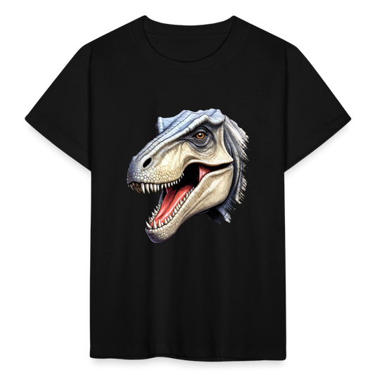 Kinder T-Shirt "Detaillierter Dinosaurier" - Schwarz