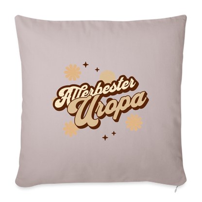 Sofakissen "Allerbester Uropa im Retro-Blumenmotiv" (44x44cm) - helles Taupe