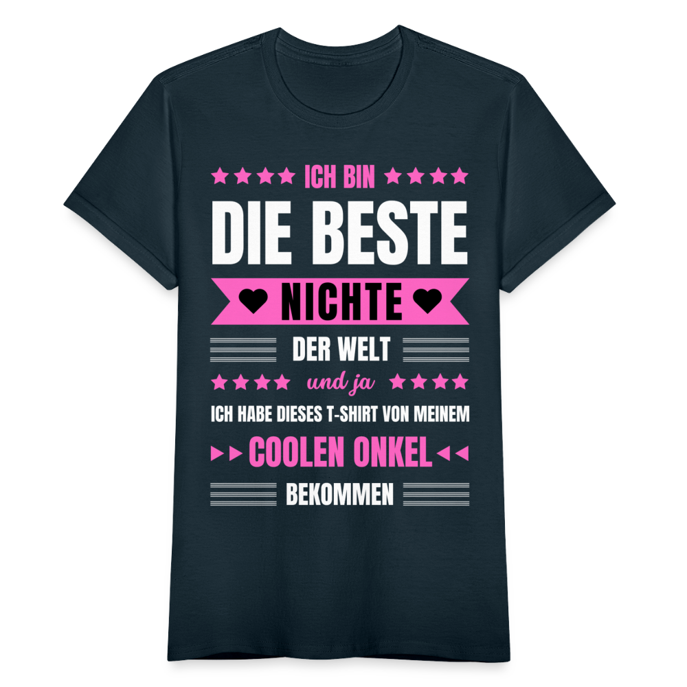 Frauen T-Shirt "Ich bin die beste Nichte der Welt" (von Onkel) - Navy