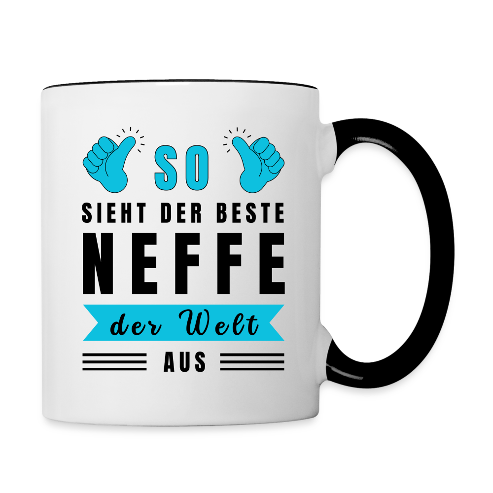 Tasse "So sieht der beste Neffe der Welt aus" - Weiß/Schwarz