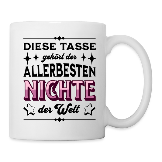 Tasse "Diese Tasse gehört der allerbesten Nichte der Welt" - weiß