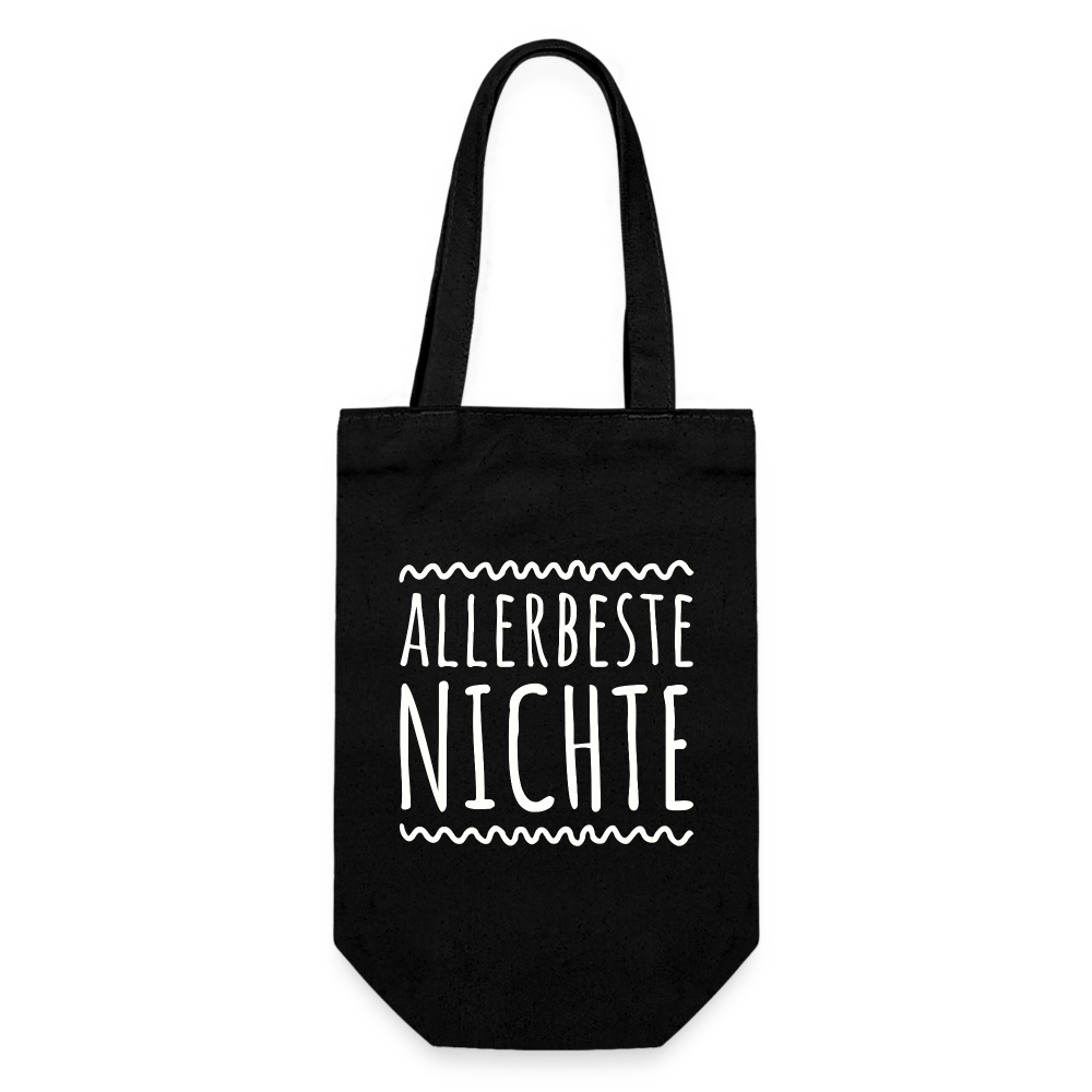 Geschenkbeutel für Flaschen "Allerbeste Nichte" - Schwarz