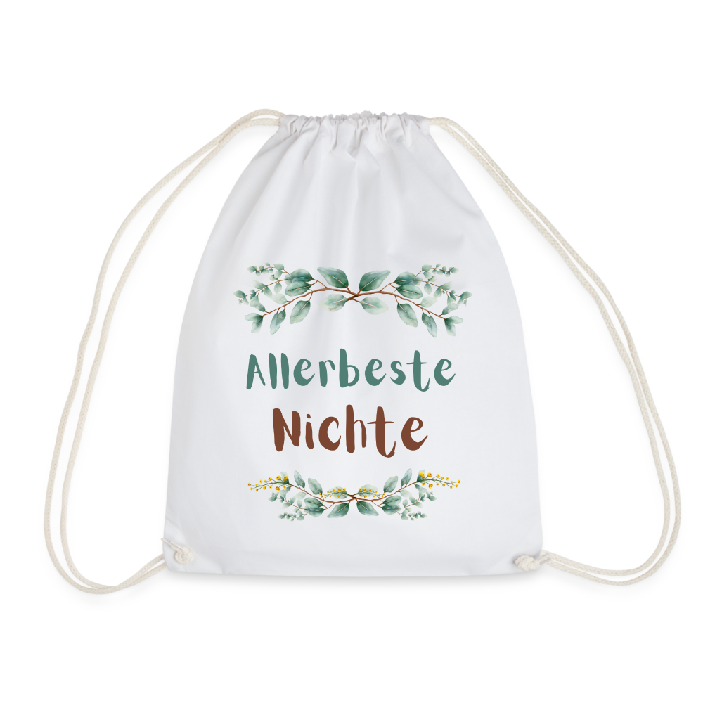 Turnbeutel "Allerbeste Nichte" - weiß