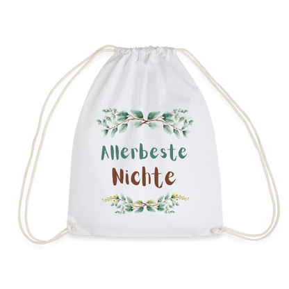 Turnbeutel "Allerbeste Nichte" - weiß