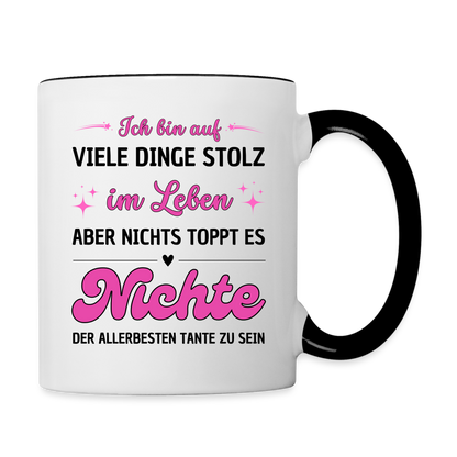 Tasse "Nichts toppt es Nichte zu sein" - Weiß/Schwarz