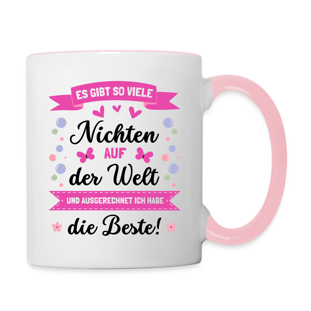 Tasse "Es gibt so viele Nichten..." - Weiß/Pink