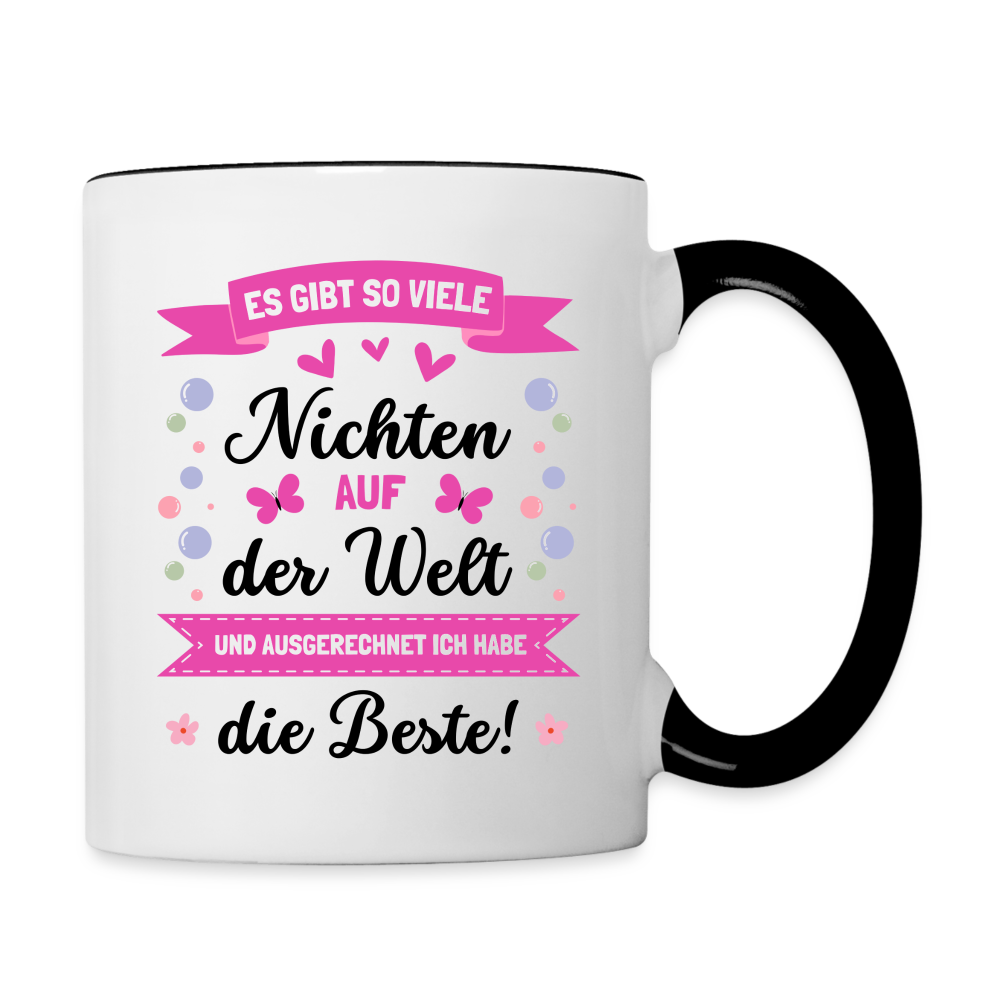 Tasse "Es gibt so viele Nichten..." - Weiß/Schwarz