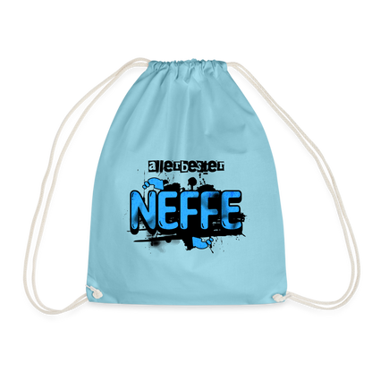 Turnbeutel "Allerbester Neffe" - Aqua