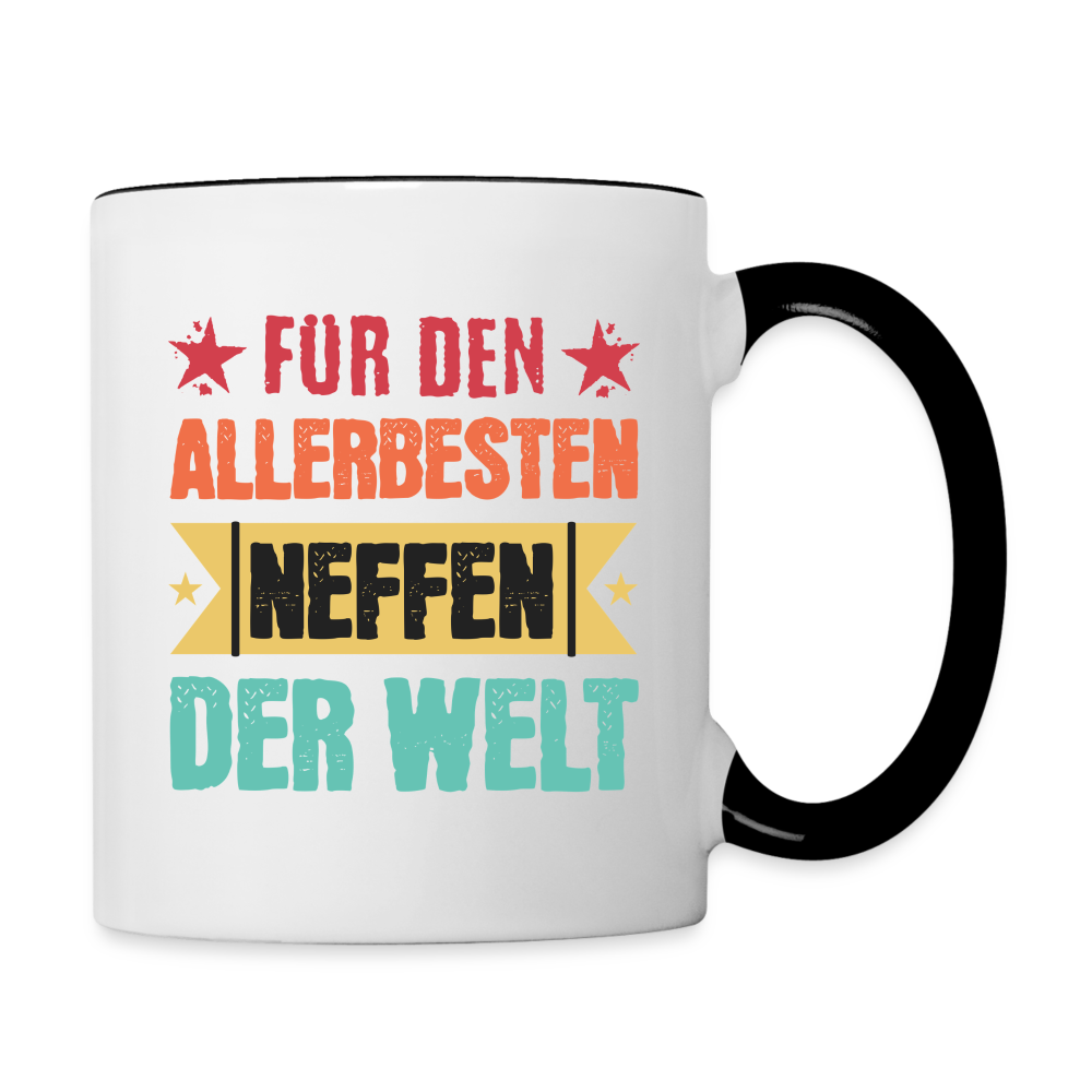 Tasse "Für den allerbesten Neffen der Welt" - Weiß/Schwarz