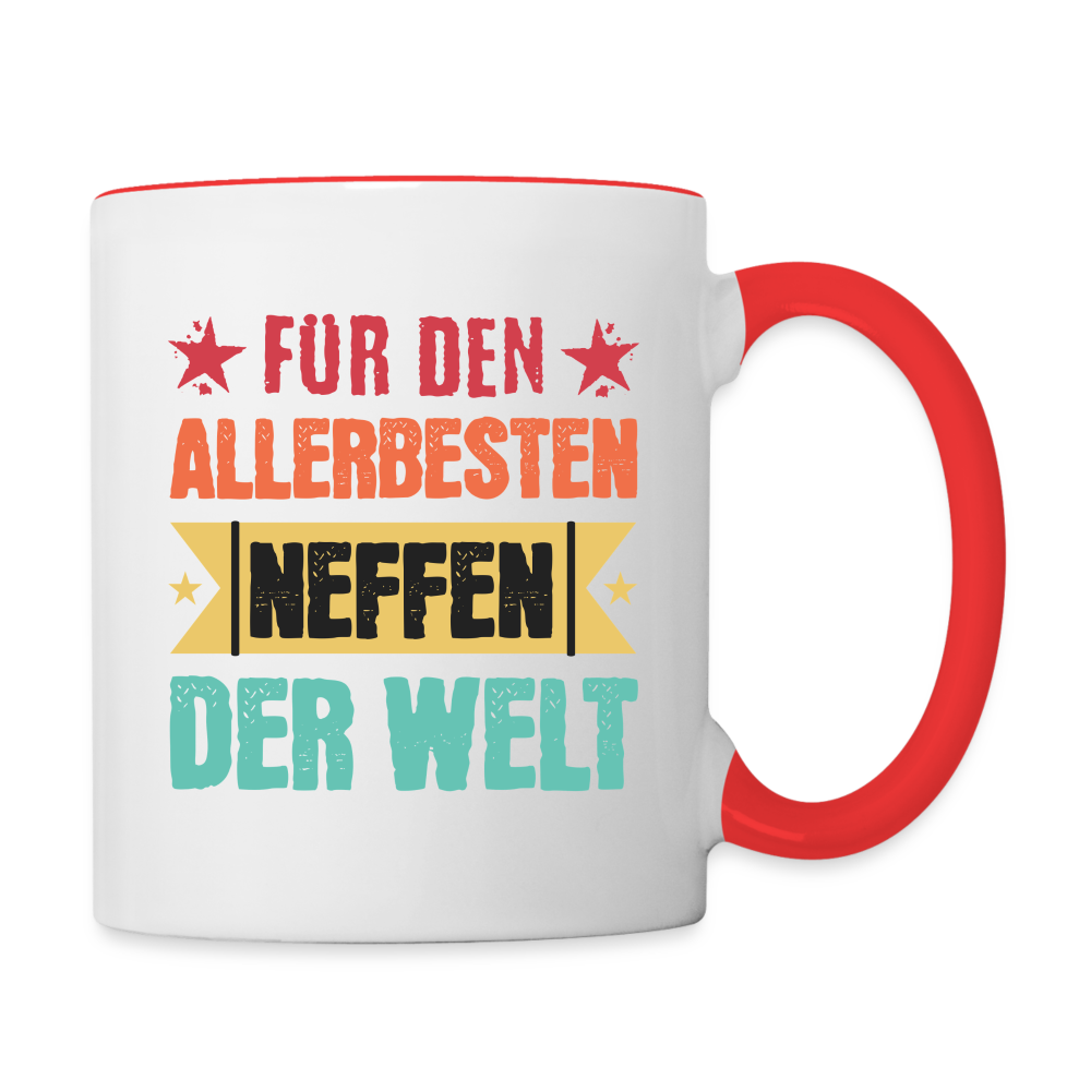 Tasse "Für den allerbesten Neffen der Welt" - Weiß/Rot