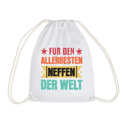 Turnbeutel "Für den allerbesten Neffen der Welt" - weiß