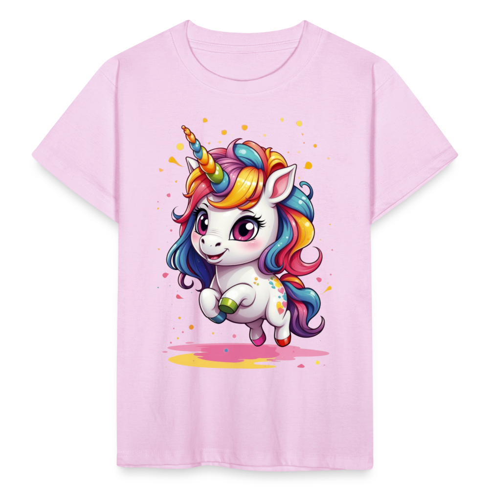 Kinder T-Shirt "Super niedliches Einhorn" - Hellrosa