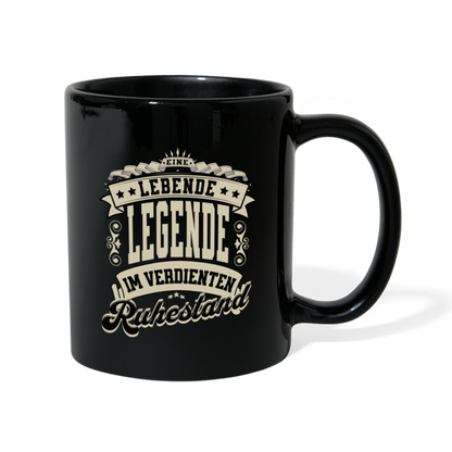 Tasse "Eine lebende Legende im verdienten Ruhestand" - Schwarz