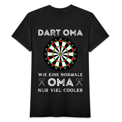 Frauen T-Shirt "Dart Oma" - Schwarz