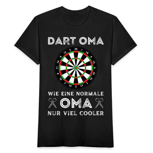 Frauen T-Shirt "Dart Oma" - Schwarz
