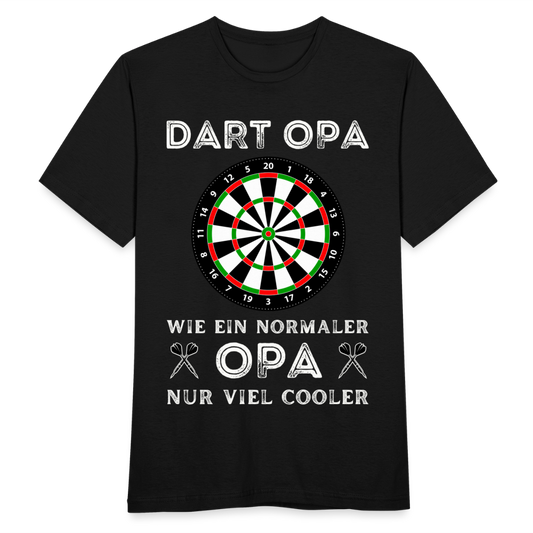 Männer T-Shirt "Dart Opa" - Schwarz