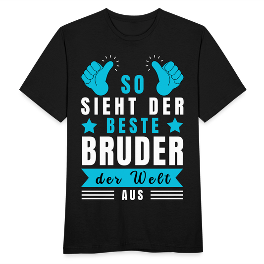 Männer T-Shirt "So sieht der beste Bruder der Welt aus" - Schwarz
