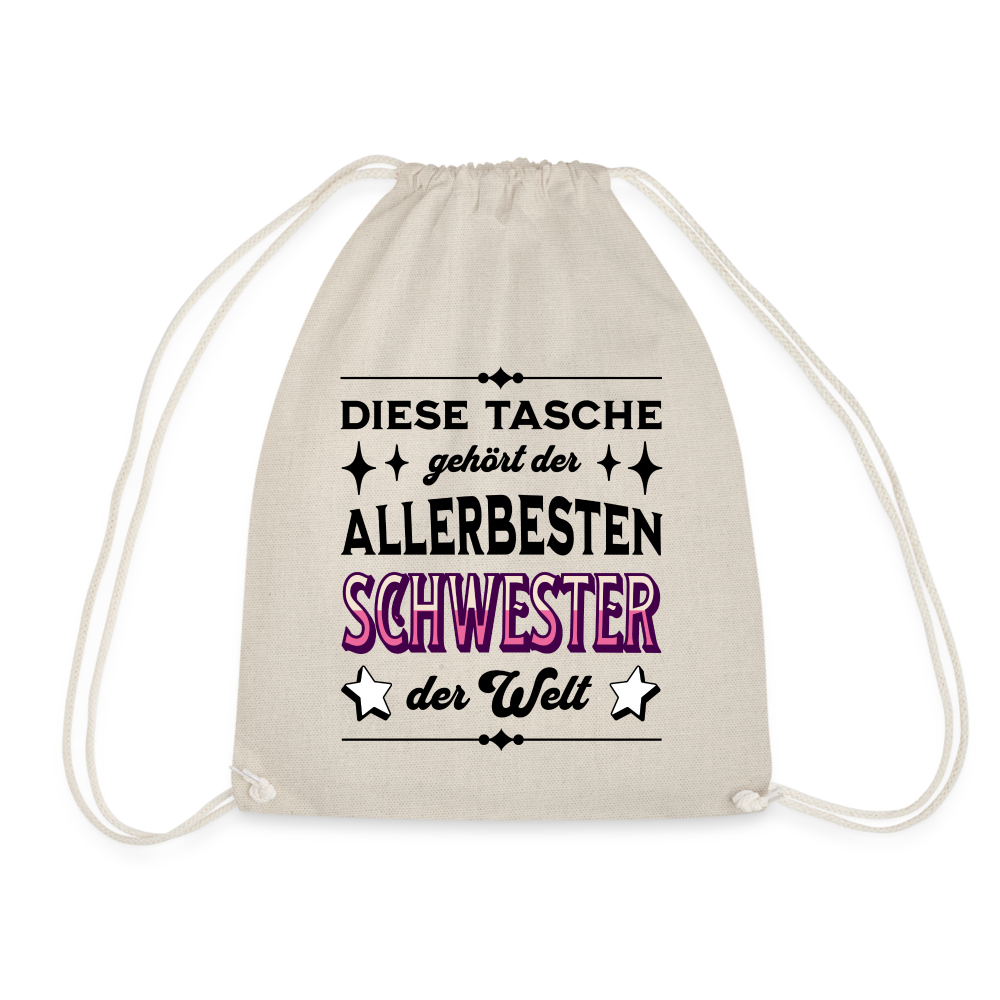 Turnbeutel "Diese Tasche gehört der allerbesten Schwester der Welt" - Natur
