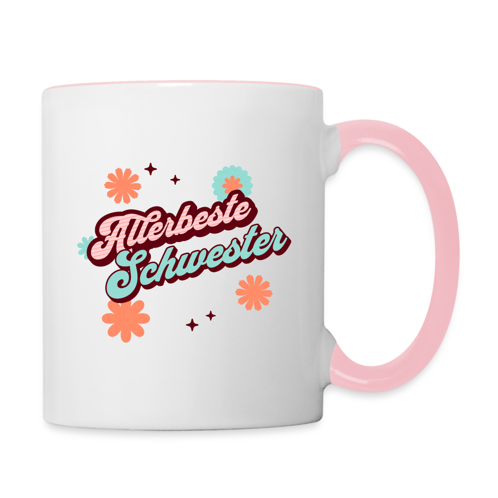 Tasse "Allerbeste Schwester" - Weiß/Pink